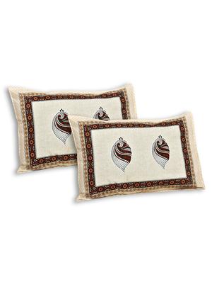 cotton jaipuri print king size bedsheet with 2 pillow covers - 17397752 - Standard Image - 2