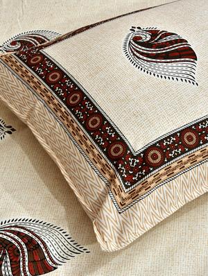 cotton jaipuri print king size bedsheet with 2 pillow covers - 17397752 - Standard Image - 3
