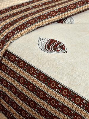 cotton jaipuri print king size bedsheet with 2 pillow covers - 17397752 - Standard Image - 4