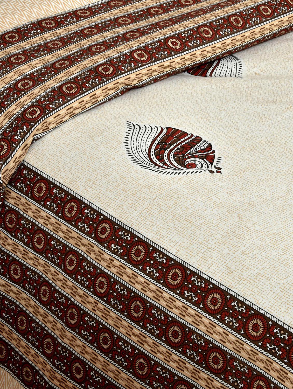 cotton jaipuri print king size bedsheet with 2 pillow covers - 17397752 - Zoom Image - 4