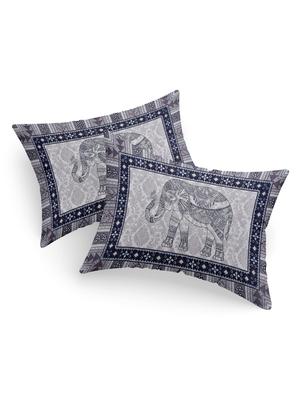 cotton jaipuri print king size bedsheet with 2 pillow covers - 17397754 - Standard Image - 2