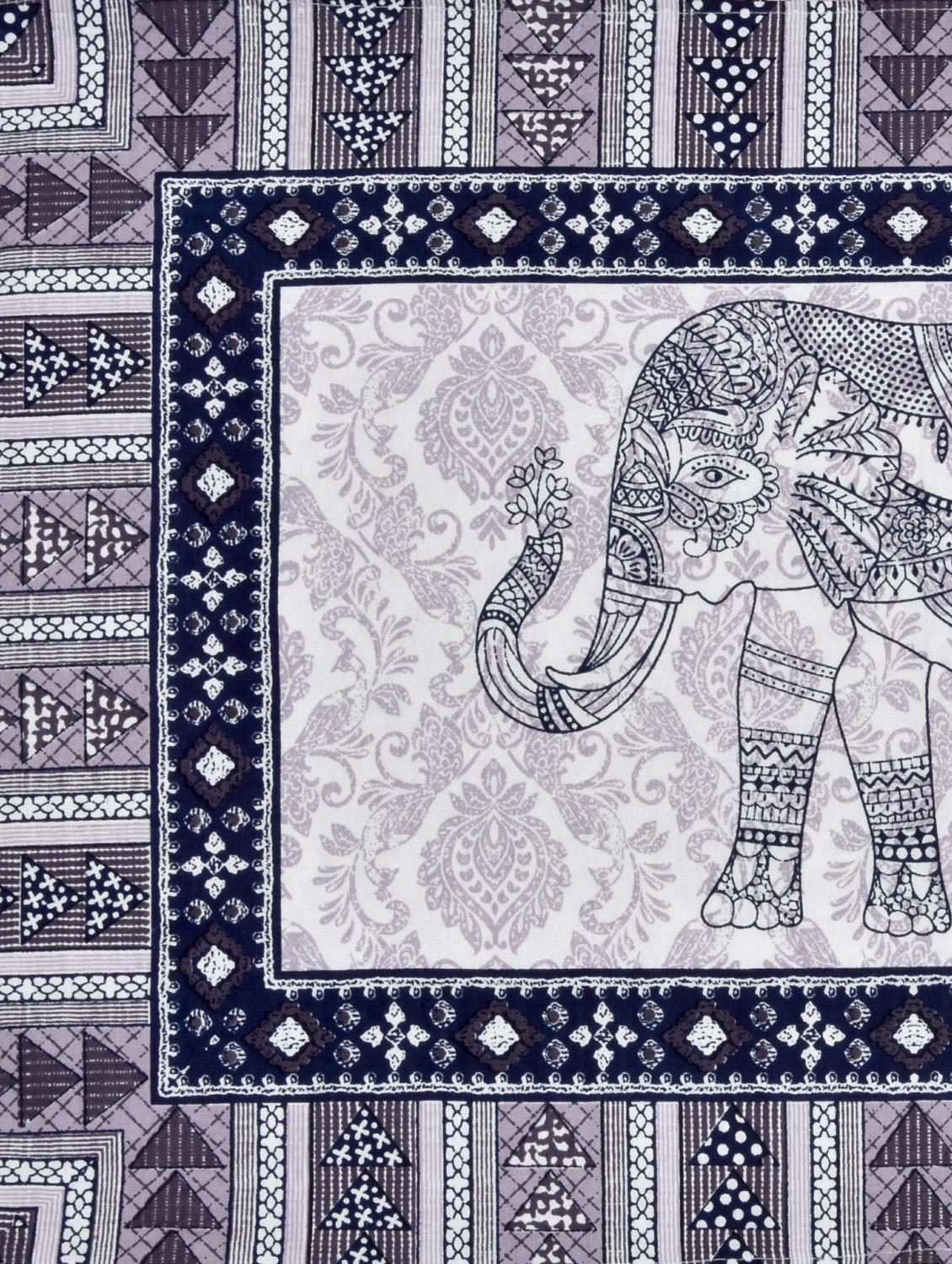 cotton jaipuri print king size bedsheet with 2 pillow covers - 17397754 - Zoom Image - 3