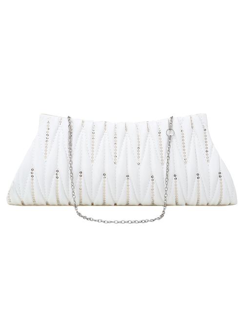 white leatherette (pu) regular clutch - 17397808 - Very Small Image - 1