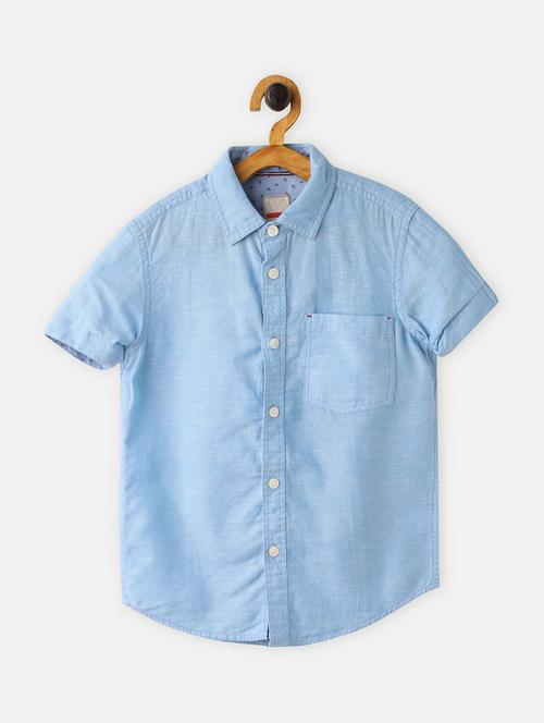 blue cotton shirt - 17397819 - Standard Image - 1