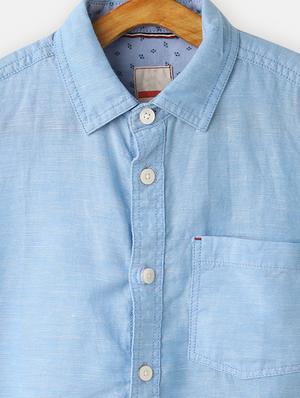 blue cotton shirt - 17397819 - Standard Image - 3