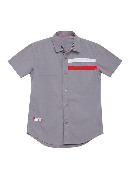 grey cotton shirt - 17397876 - Standard Image - 1