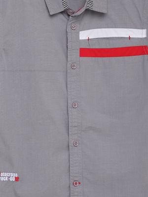 grey cotton shirt - 17397876 - Standard Image - 3