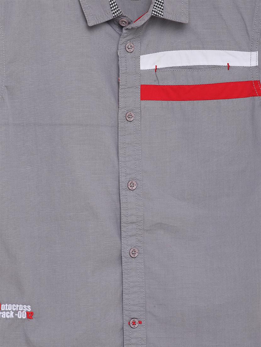 grey cotton shirt - 17397876 - Zoom Image - 3