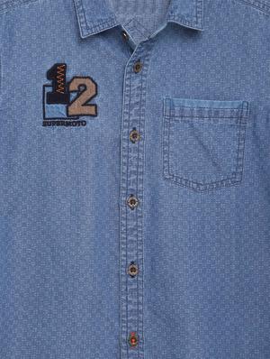 blue cotton shirt - 17397893 - Standard Image - 3