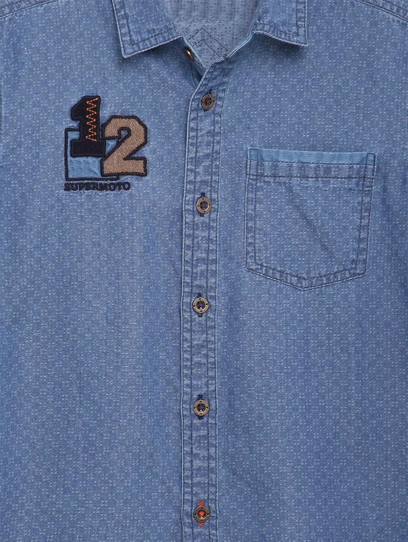 blue cotton shirt - 17397893 - Zoom Image - 3