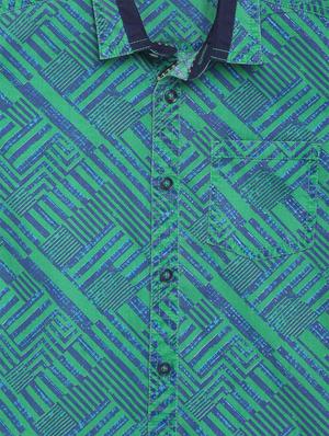 green cotton shirt - 17397894 - Standard Image - 3