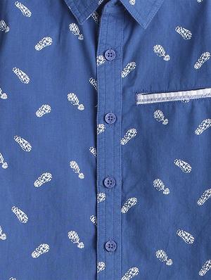 blue cotton shirt - 17397911 - Standard Image - 3