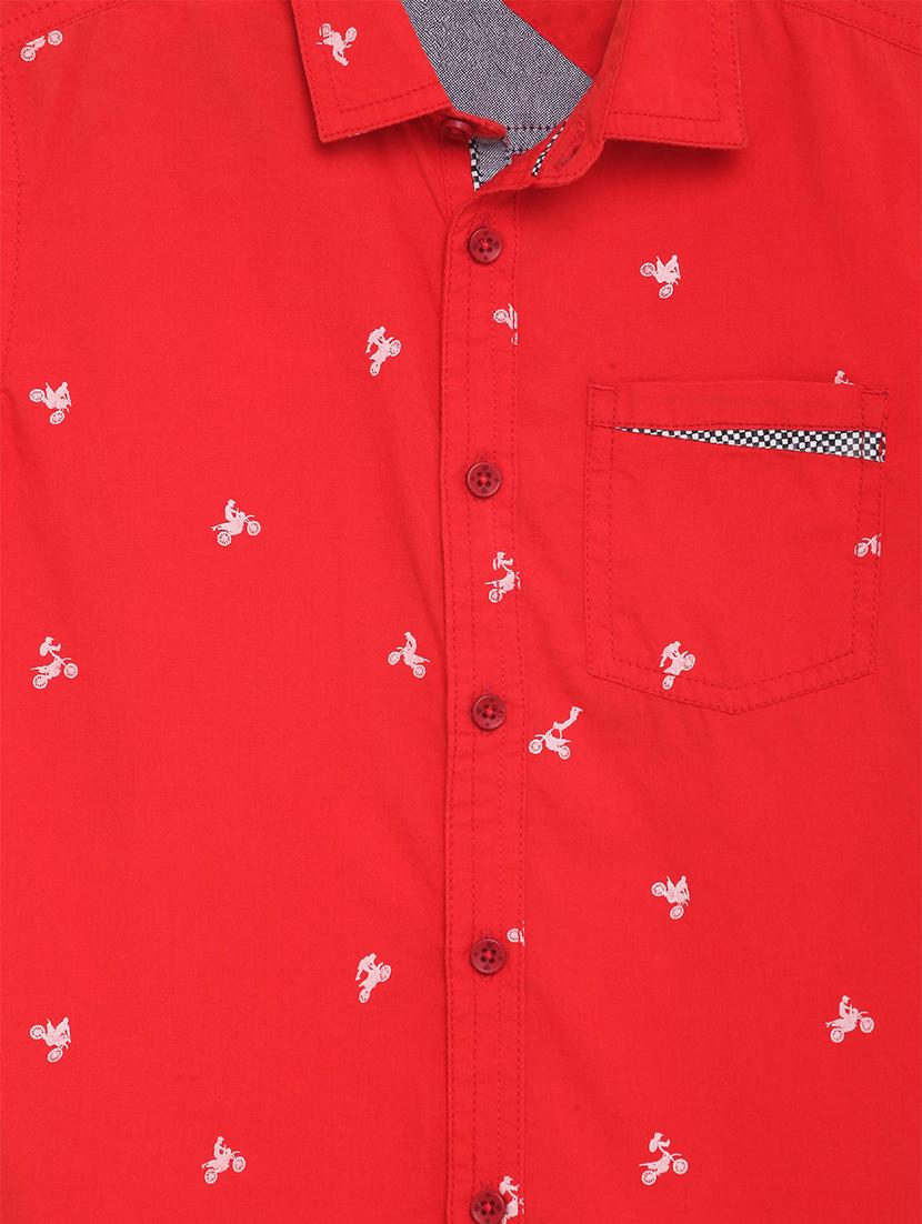 red cotton shirt - 17397933 - Zoom Image - 3