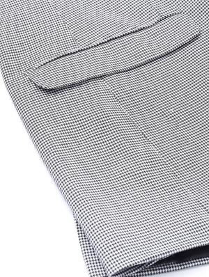 black houndstooth print single breasted casual blazer - 17397937 - Standard Image - 5