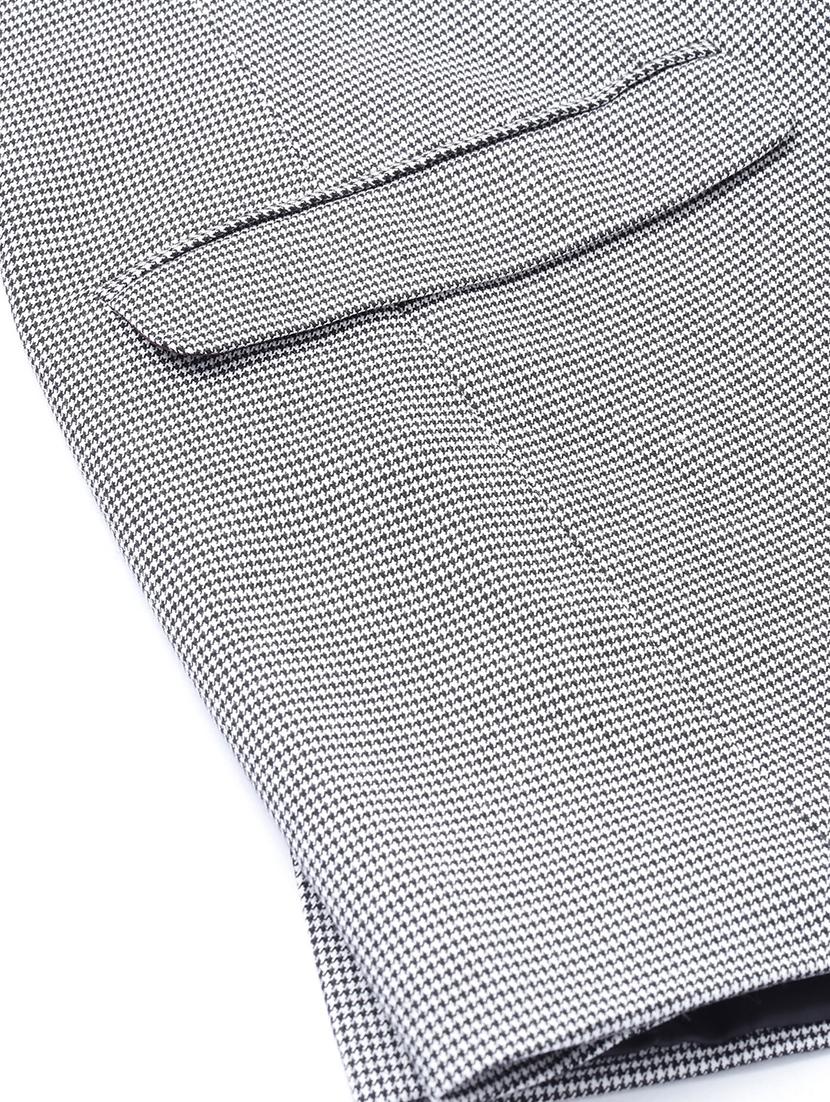 black houndstooth print single breasted casual blazer - 17397937 - Zoom Image - 5