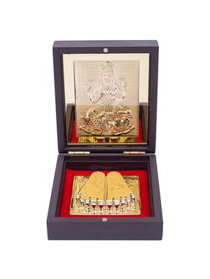 24 ct gold foil laxmi pooja box - 17397962 - Standard Image - 2