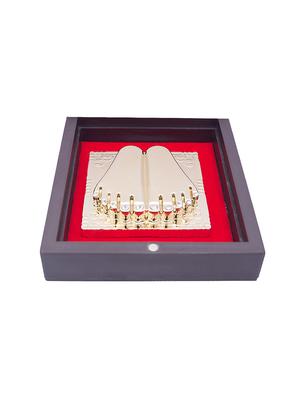 24 ct gold foil laxmi pooja box - 17397962 - Standard Image - 4