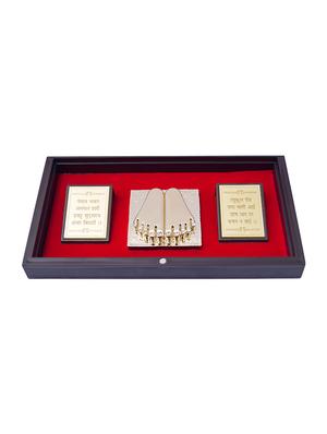 24 ct gold plated ram darbaar pooja box - 17398181 - Standard Image - 4