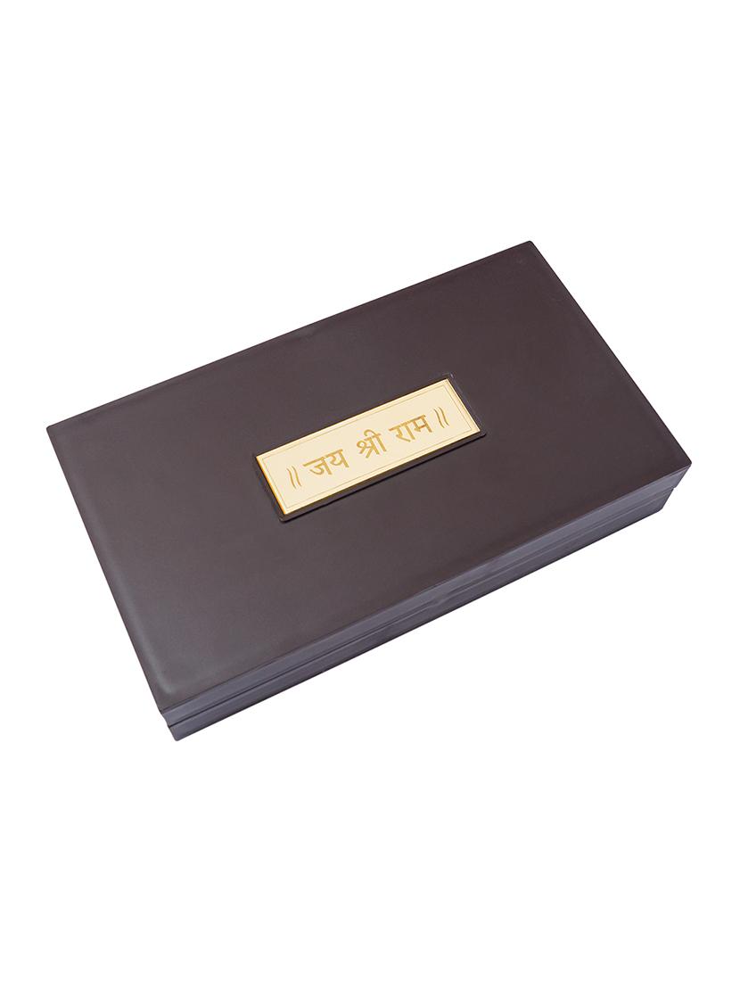 24 ct gold plated ram darbaar pooja box - 17398181 - Zoom Image - 6