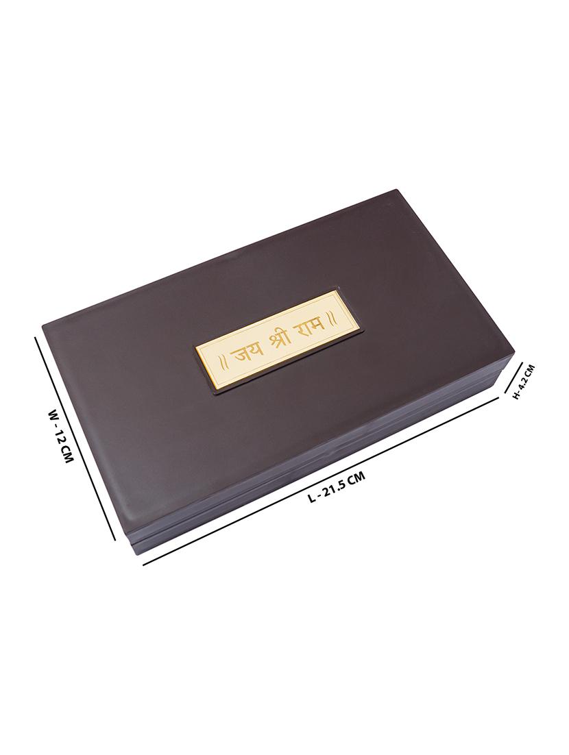 24 ct gold plated ram darbaar pooja box - 17398181 - Zoom Image - 8