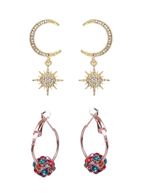 multi colored metal combo's. earring - 17398186 - Standard Image - 1