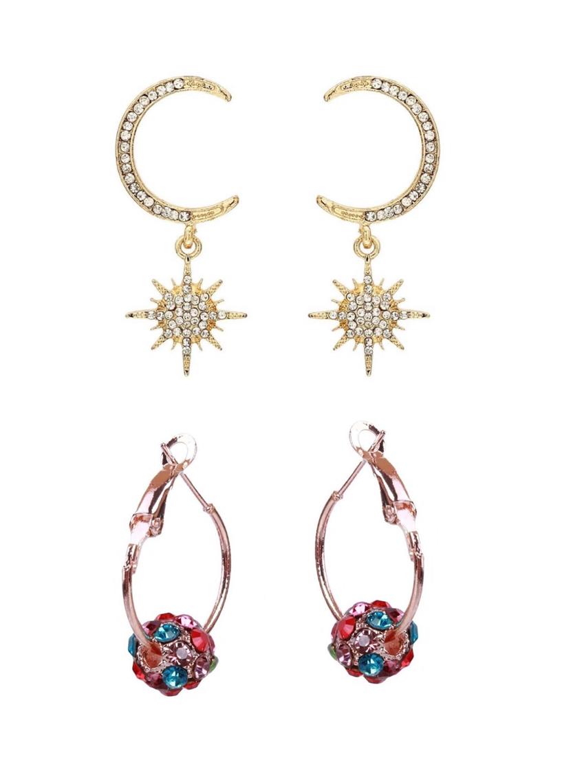 multi colored metal combo's. earring - 17398186 - Zoom Image - 1