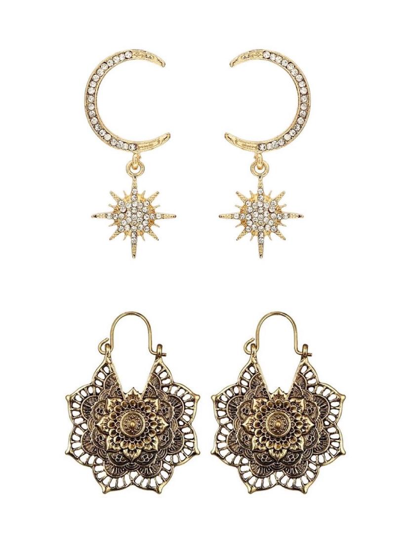 multi colored metal combo's. earring - 17398187 - Zoom Image - 1