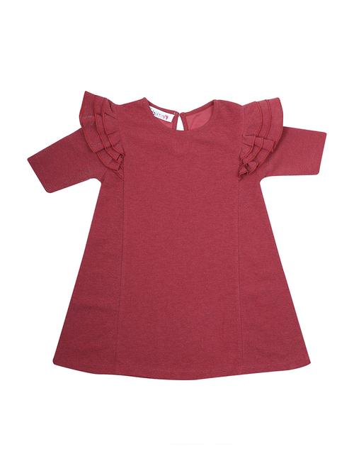 red polyester frock - 17398245 - Standard Image - 1