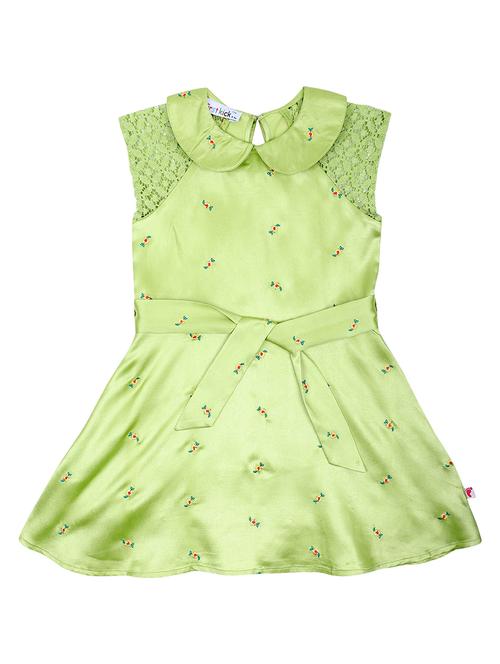 green polyester frock - 17398248 - Standard Image - 1