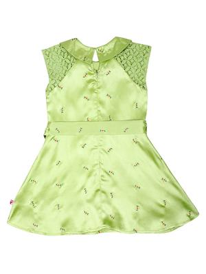 green polyester frock - 17398248 - Standard Image - 2