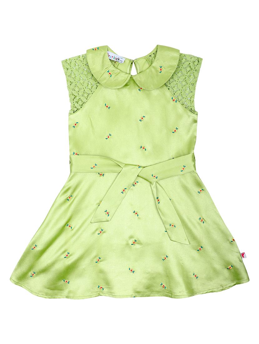 green polyester frock - 17398248 - Zoom Image - 1