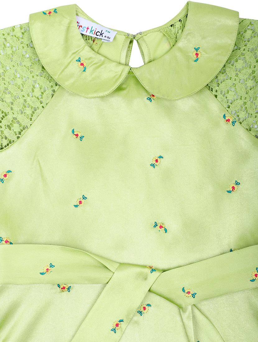 green polyester frock - 17398248 - Zoom Image - 3
