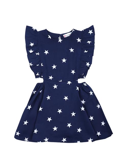 blue polyester frock - 17398250 - Standard Image - 1