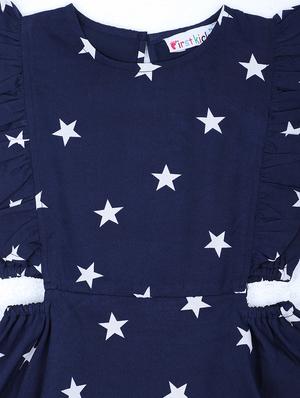 blue polyester frock - 17398250 - Standard Image - 3