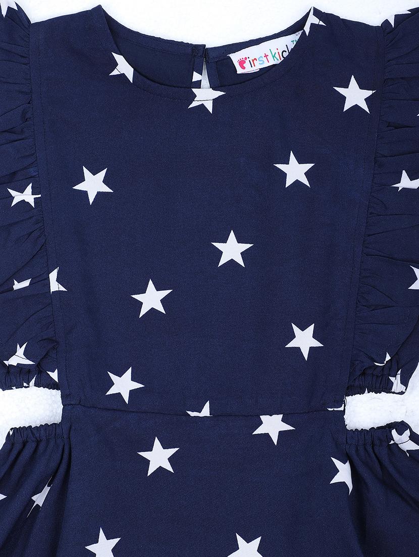 blue polyester frock - 17398250 - Zoom Image - 3