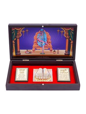 24 ct gold foil sai baba pooja box - 17398289 - Standard Image - 2