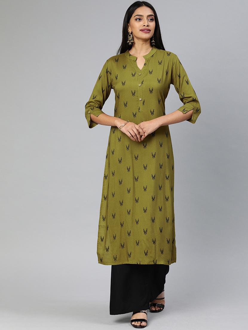 self-design straight kurta - 17398423 - Zoom Image - 1