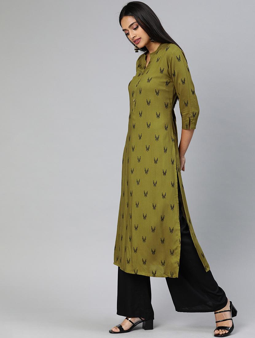 self-design straight kurta - 17398423 - Zoom Image - 2
