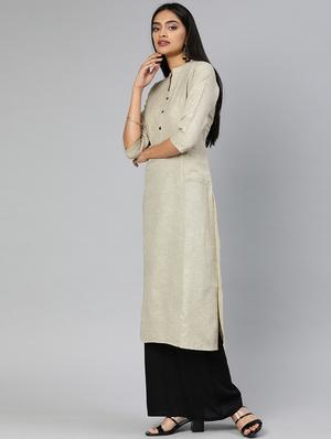 solid straight kurta - 17398432 - Standard Image - 2