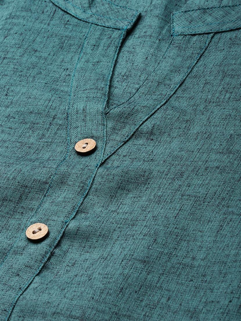 solid straight kurta - 17398442 - Zoom Image - 4