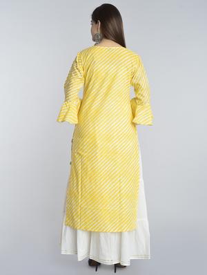 leheriya print straight kurta - 17398613 - Standard Image - 3