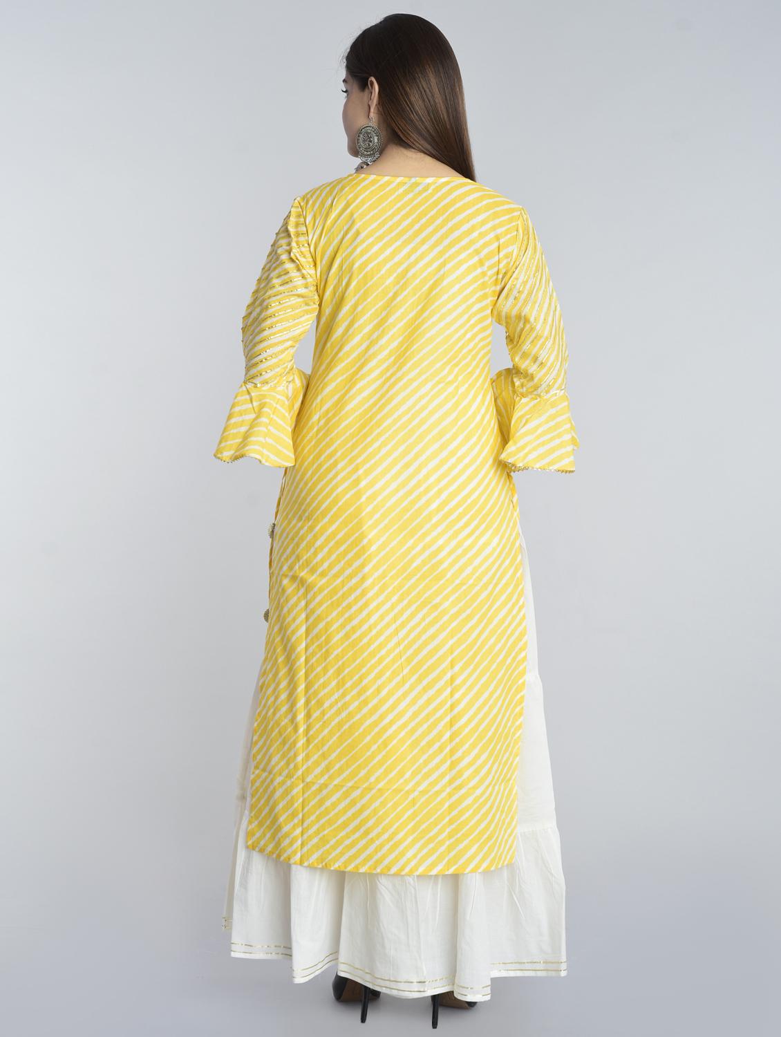 leheriya print straight kurta - 17398613 - Zoom Image - 3