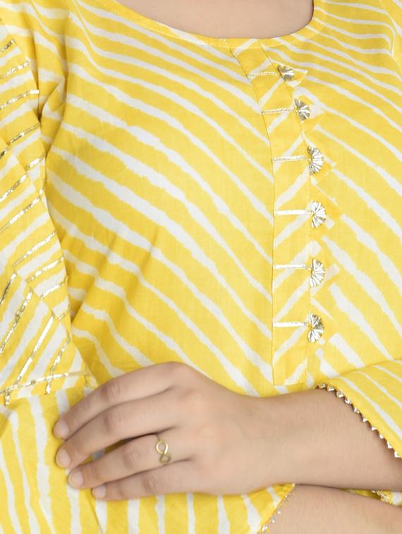 leheriya print straight kurta - 17398613 - Zoom Image - 4