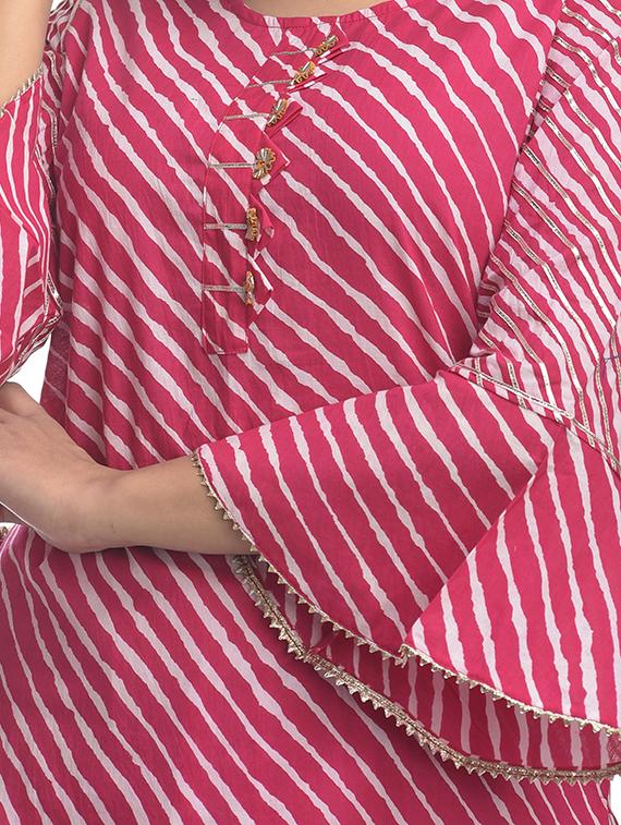 leheriya printed straight kurta - 17398615 - Zoom Image - 4