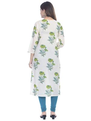 floral straight kurta - 17398622 - Standard Image - 3