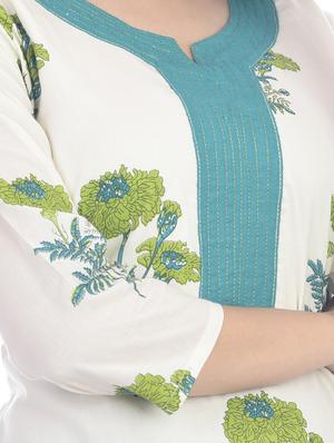 floral straight kurta - 17398622 - Standard Image - 4