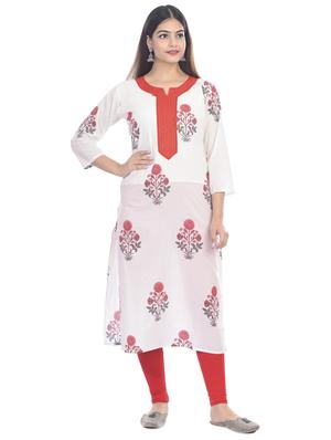 floral straight kurta - 17398623 - Standard Image - 2