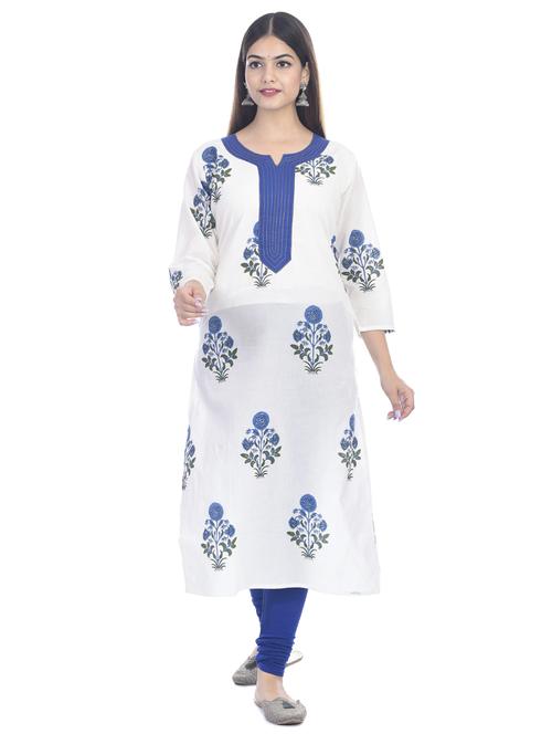 floral straight kurta - 17398624 - Standard Image - 1