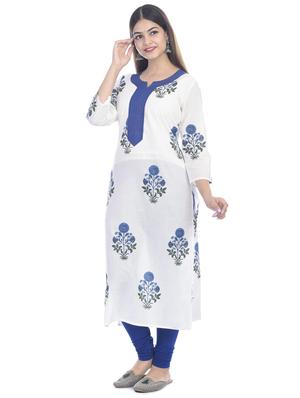 floral straight kurta - 17398624 - Standard Image - 2