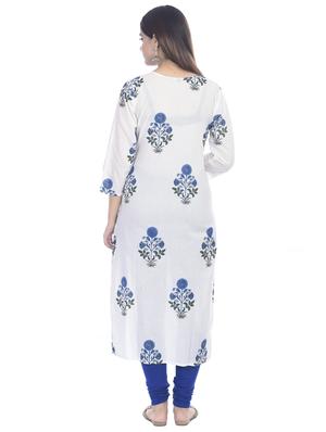 floral straight kurta - 17398624 - Standard Image - 3